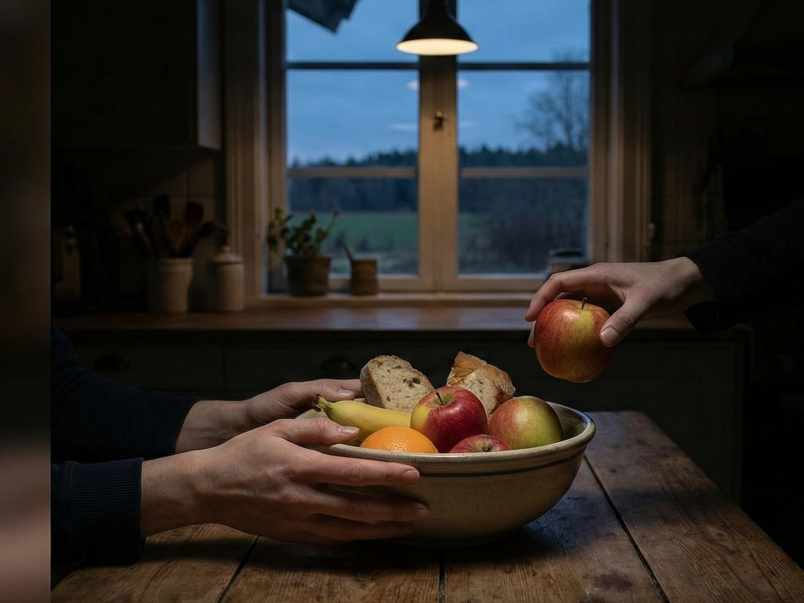 لوحة فنية تعبر عن تفسير حلم شخص يأخذ طعامي في المنام والرزق